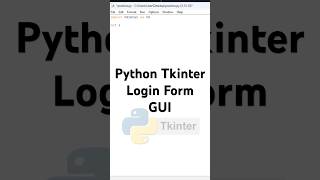 Python Tkinter Login Form | Simple GUI Project for Beginners #coding #shorts #python #viral #trend