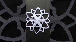 How to make paper snowflake❄️paper craft ideas ✨ #shorts #snowflakes #diy #papercrafts #drawing