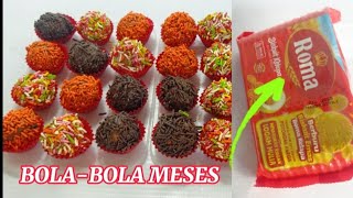 RESEP BOLA-BOLA MESES BISKUIT Roma KELAPA || BIKINNYA MUDAH ENAK RASANYA COCOK BUAT CAMILAN KELUARGA