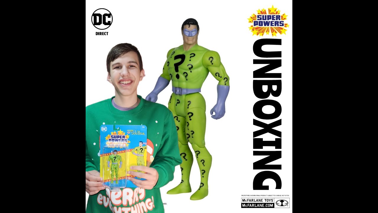 MCFARLANE TOYS SUPER POWERS RIDDLER FIGURE UNBOXING X REVIEW FROM ...