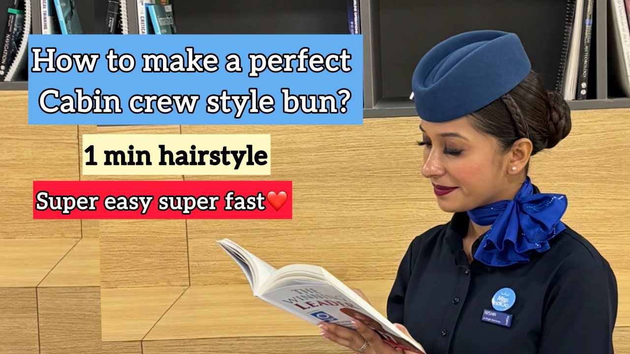 Super easy cabin crew hairstyle. Cabin crew interview hairstyle✌🏻 