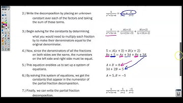 Section 6-12 Video 1- Integrating Using Linear Partial Fractions Video 1