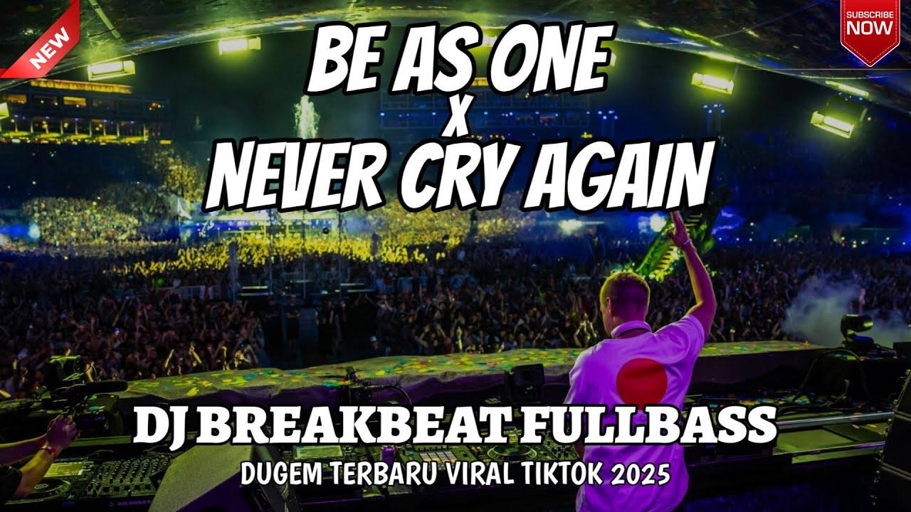 DJ BE AS ONE YANG LAGI VIRAL X NEVER CRY AGAIN DJ BREAKBEAT REMIX BASS MANTAP DJ FYP TIKTOK 2025