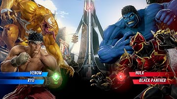 VENOM & RYU VS BLACK PANTHER & HULK | Marvel Vs. Capcom Infinite -  (VERY HARD)