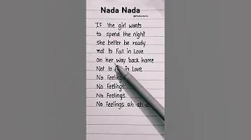 Nada Nada Jmilton Lyrics English Translation Super Slowed 