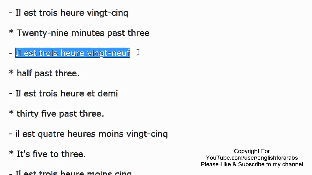 How to ask for the time in French - French For Beginners