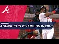 Ronald Acuna Jr.'s 26 home runs in 2018
