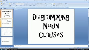 Diagramming Noun Clauses