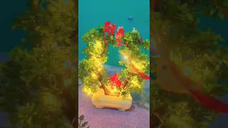 Flipkart Best Home decor ||Artificial green plant with sparrow and light#flipkart #trending #review