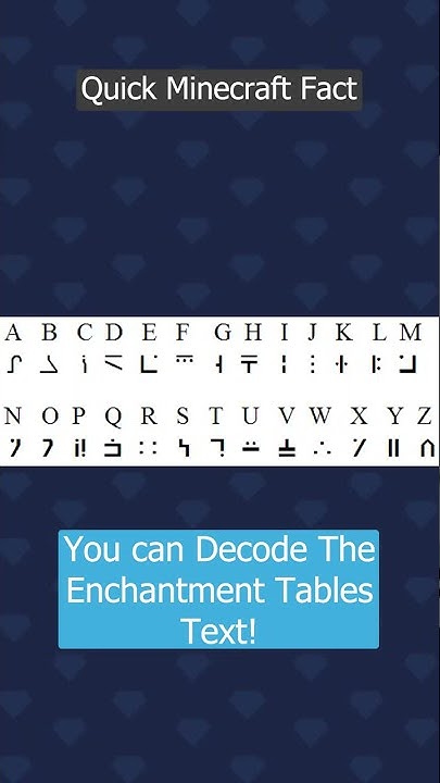 How to decode the enchanting table language! #shorts #minecraft - YouTube