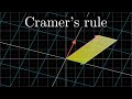 Cramer's rule, explained geometrically | Essence of linear algebra, chapter 12