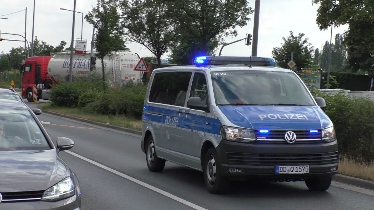 [Bedrohungslage in DD Mickten] Einsatzfahrten Polizei & RD in Dresden am 16.7.2019
