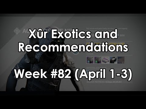 Destiny: Xur Location and Exotic Armor & Weapon Recommendations for Week 82 (April 1-3)