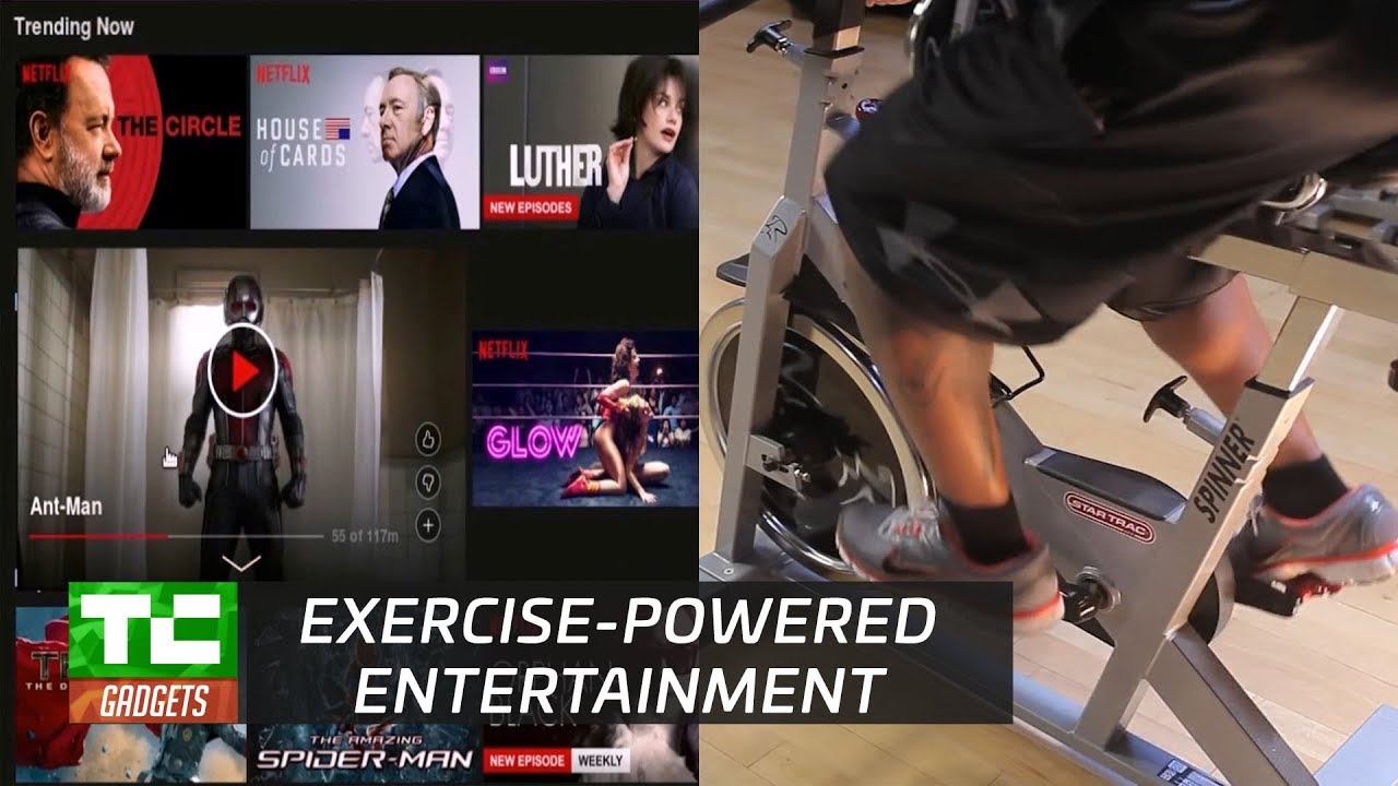 Cycflix makes you workout for your Netflix - YouTube