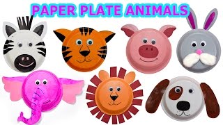 How to create Cute Animals using Paper Plates  Craft Videos for Kids  Jugnu Kids