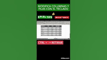 EXCEL BASICO AGREGAR QUITAR COLUMNAS FILAS CON EL TECLADO