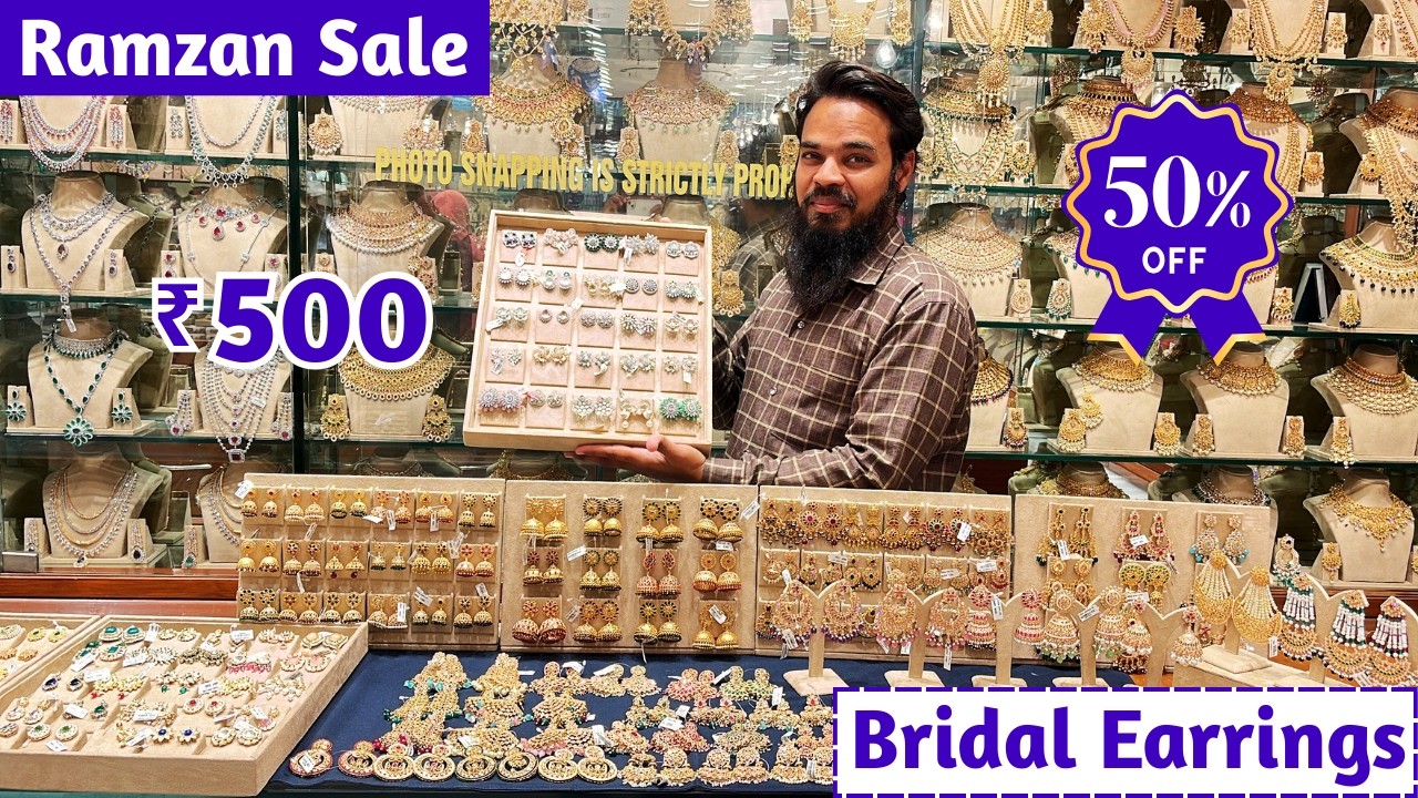 Flat 50% OFF | Bridal AD CZ Kundan Gold Plated Chand Bali Jumkka Celebrity Inspried Earrings