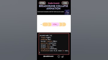 Breadcrumb Collapse Animation using HTML CSS #coding #webdevelopment 🚀🚀