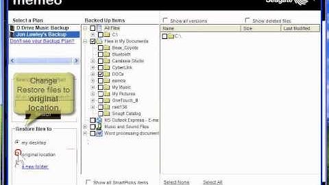 Memeo AutoBackup - Restoring Your Backup Plan To Its Original Location