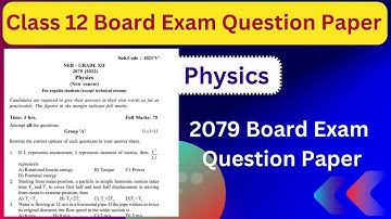 Physics || Class 12 2079 Board Examination Question Paper | According to New Courses