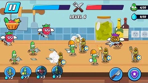 Vegetable Duel - All Levels Walkthrough Gameplay 1-10 Android,iOS
