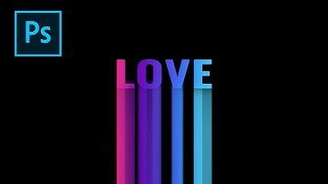 Long Gradient Shadow Text Effect - [Photoshop Tutorial]