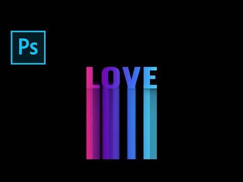 Long Gradient Shadow Text Effect - [Photoshop Tutorial]