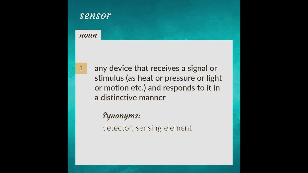 Sensors meaning of Sensors YouTube