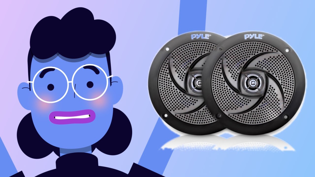 Pyle Marine Speakers 5.25" Inch Low Profile Slim Style W... Review YouTube