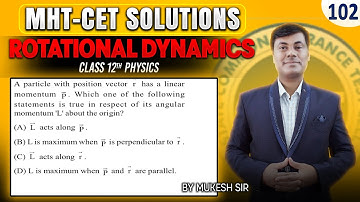 A particle with position vector r has a linear momentum p. Which one of the followi | PGMN Solutions