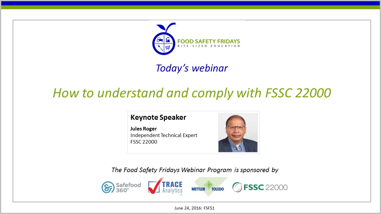 How to understand and comply with FSSC 22000