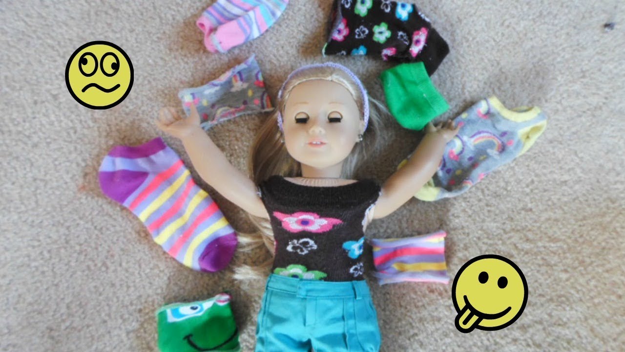 Make Doll Clothes from Socks, Easy DIY, AG or 18