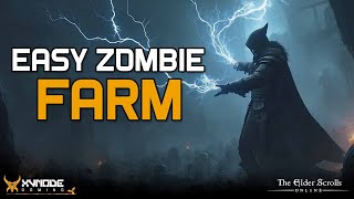 ESO - Splatting Zombies to level up Nightblade skills on the Lazy Sorc