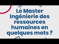 Le master ressources humaines de luniversit catholique de louest