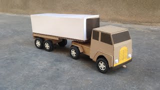 How to Make Refrigerator Truck With Cardboard at Home DIY