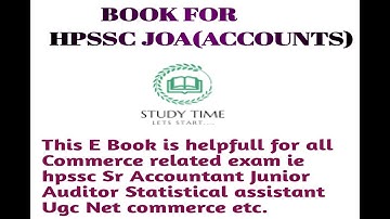 HPSSC JOA ACCOUNTS 886|| STATISTICAL ASSISTANT || LEDGER KEEPER || SYLLABUS FOR JOA ACCOUNTS ||
