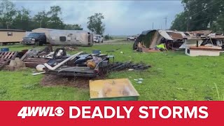 Latest on deadly storms that swept across Southeast Louisiana