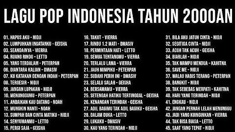 Lagu Pop Indonesia Tahun 2000an With Video Lirik
