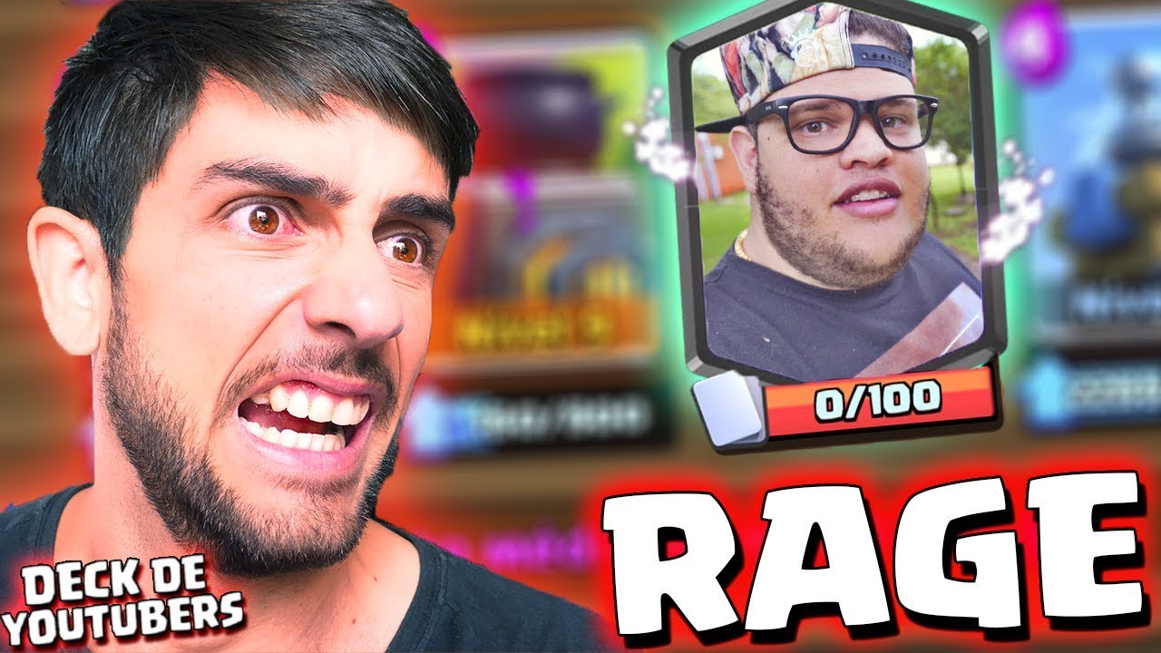 RAGE TESTANDO DECK DE YOUTUBERS EDUKOF CLASH ROYALE YouTube