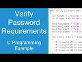 Verify Password Requirements | C Programming Example