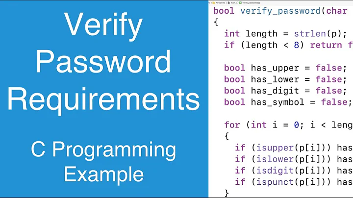 Verify Password Requirements | C Programming Example