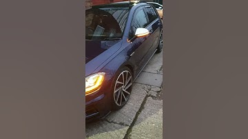 Osram dynamic mirror indicators on a Golf R (before and after)