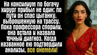 картинка: На консилиум по богачу хирург прибыл не один: по пути он спас цыганку, выброшенную на трассу. Пока..
