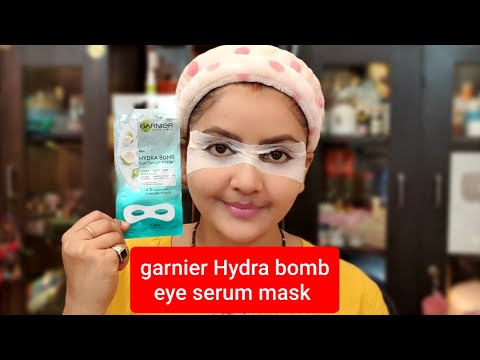 Garnier Hydra bomb eye serum mask review | RARA | -4°C cooling effect on eyes | garnier SHEETMASK |