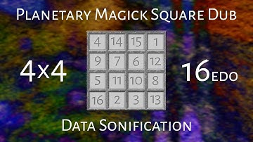 4x4 Planetary Magick Square Dub in 16edo Microtonal