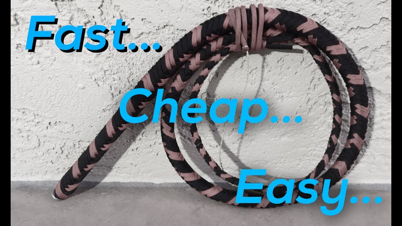 How To Make a Paracord Bullwhip FAST, CHEAP, EASY!!! 