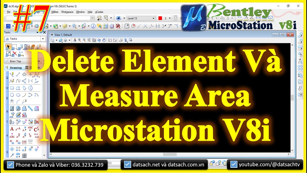 Bài 7: Công Cụ Delete Element Và Measure Area Trong Phần Mềm Microstation V8I Selectseries 3