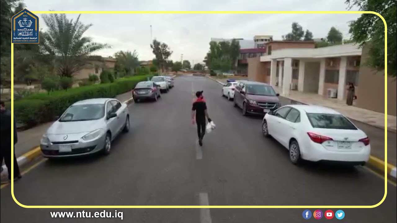 صباح شتائي جميل في الجامعة التقنية الشمالية موقع كركوك