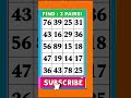 Find: 3 pairs of Numbers! | No. 5