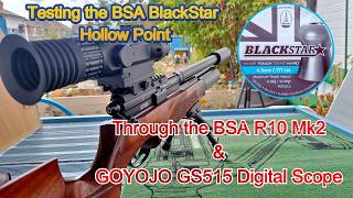 Testing the BSA BlackStar Hollow Point Through the BSA R10 Mk2 & GOYOJO GS515 Digital Scope